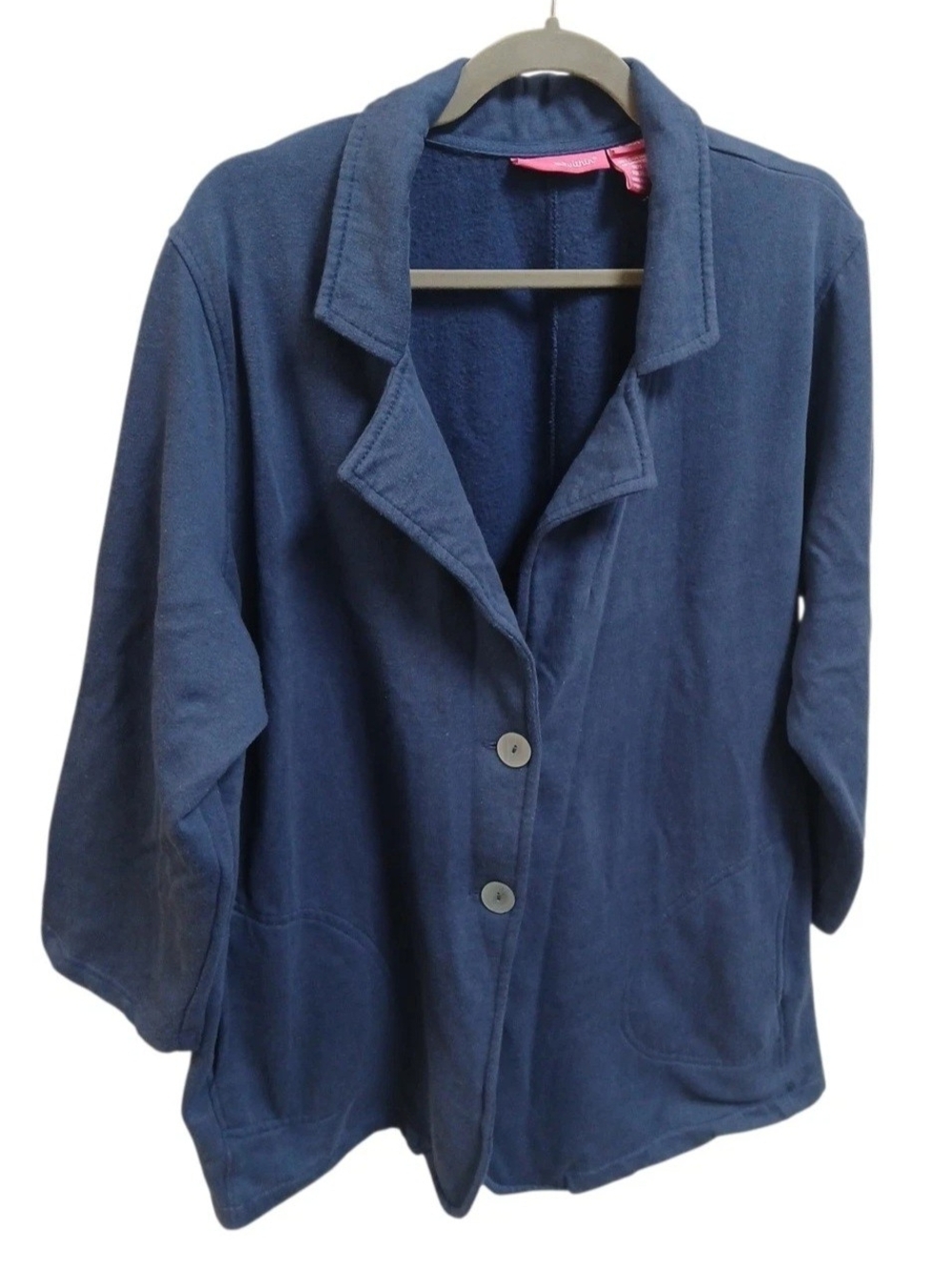 Woman Within Light Blue Soft Knit Blazer